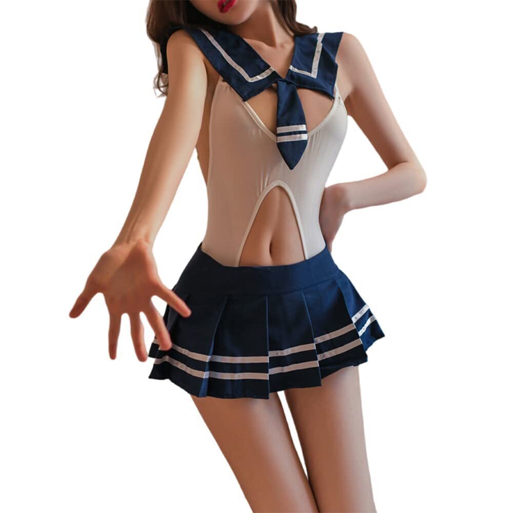 7186 Sexy Student Role Playing Underwear Exotic Japanese Anime Bodysuit